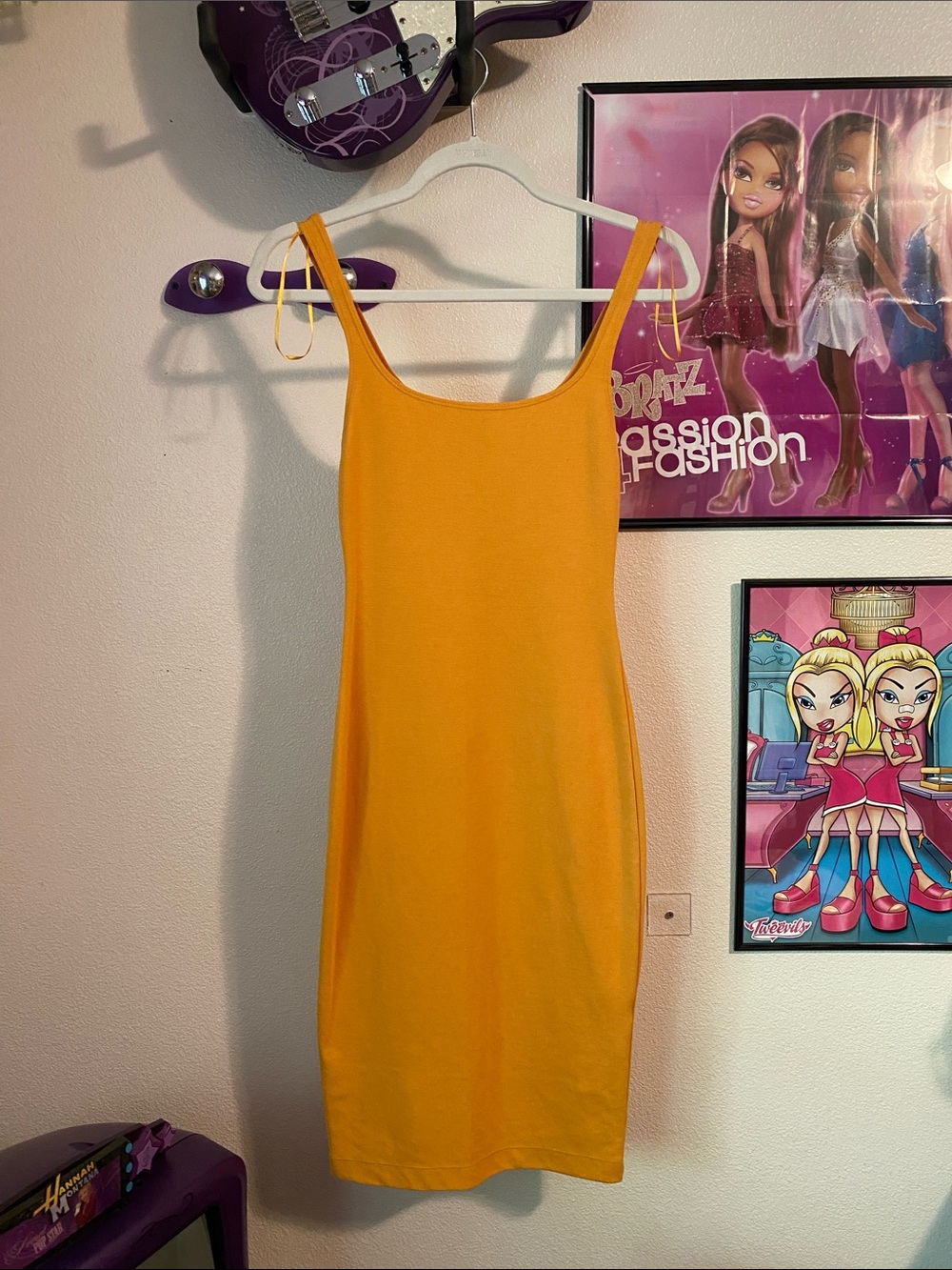 Women’s Bodycon Tank Dress in Mustard Yellow